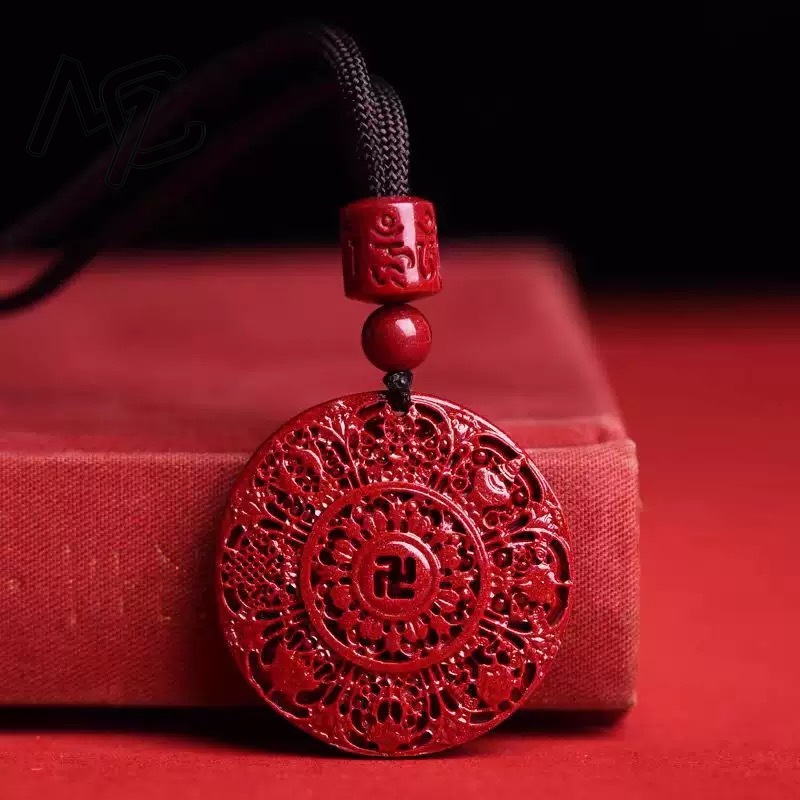 Women'S Fashion Jewellery - สร้อยคอจี้รูปเข็มทิศประดับด้วยดินแดงซินนาบาร์ ทำจากเงินแท้ S925 เครื่องประดับแฟชั่นจีน นำโชค สำหรับผู้หญิงและผู้ชาย