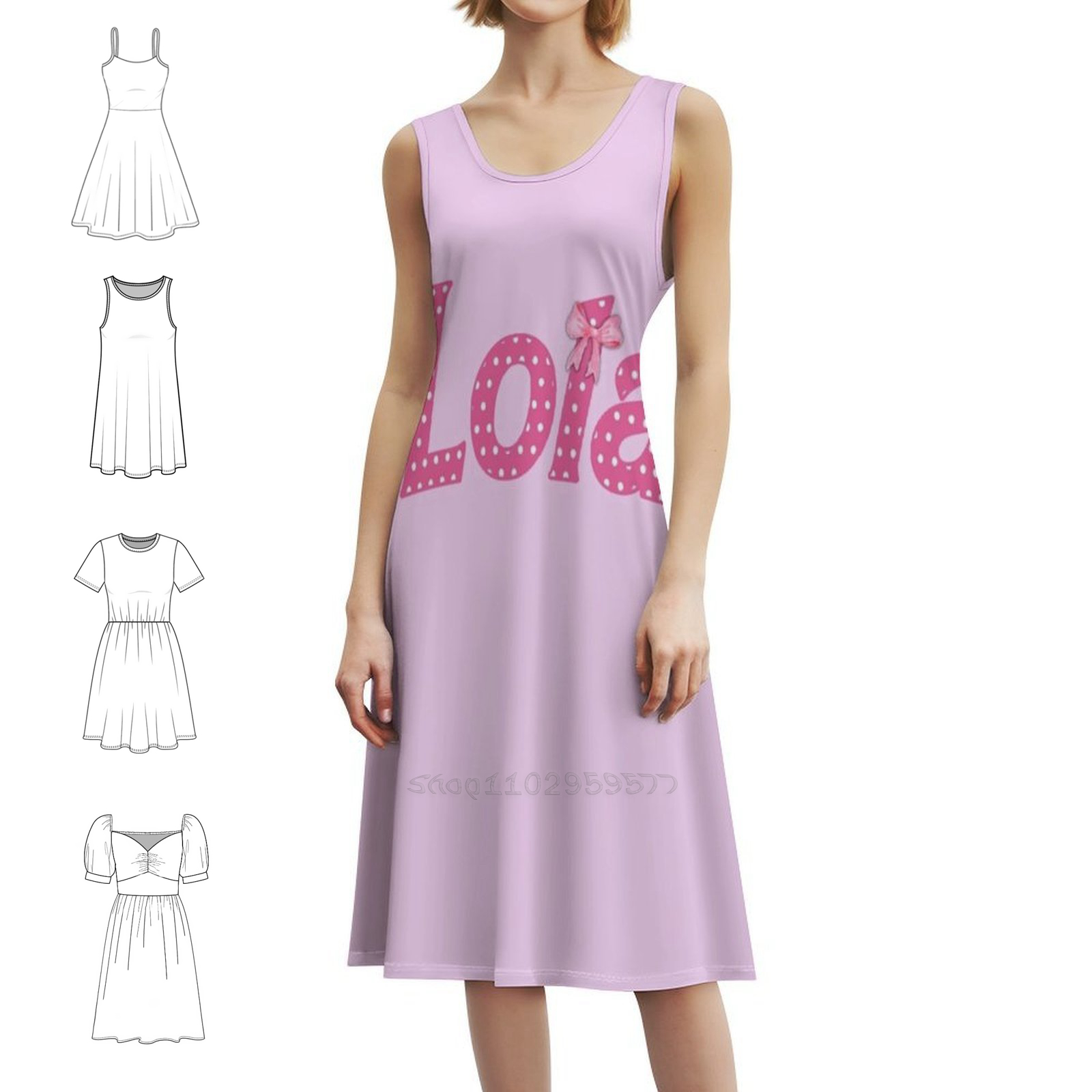Women Fashion Dress Names - ชุดเดรสสไตล์โบฮีเมียนสุดชิคจาก Callisc สำหรับงานแต่งงานริมชายหาดหรืองานปาร์ตี้ ชื่อ Lola ชื่อสัตว์เลี้ยง