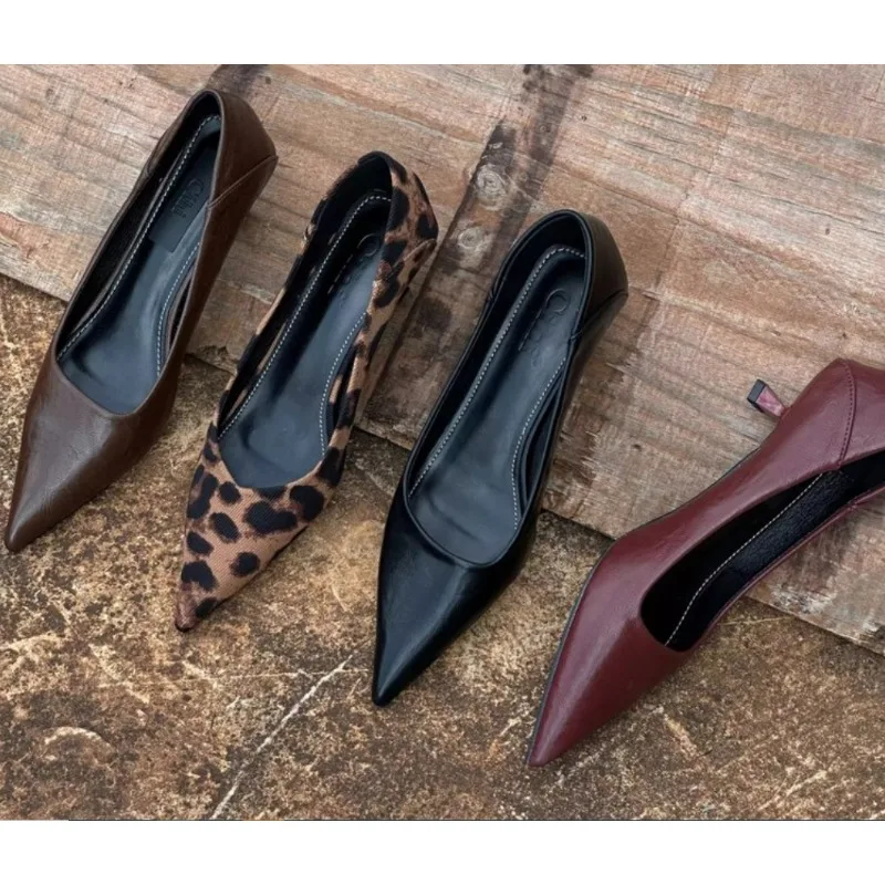 Women'S Fashion Shoes - 2024 ผู้หญิงรองเท้าส้นสูงเซ็กซี่ Burgundy Nude ปั๊ม Stripper