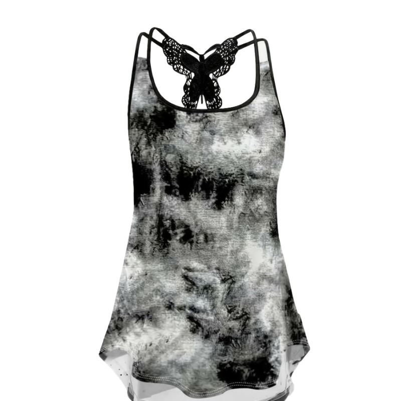 Women'S Fashion Vest Tops - Plus ขนาด 1XL-5XL พิมพ์เสื้อเซ็กซี่สลิง Shirtd เสื้อกั๊กผู้หญิงแฟชั่น