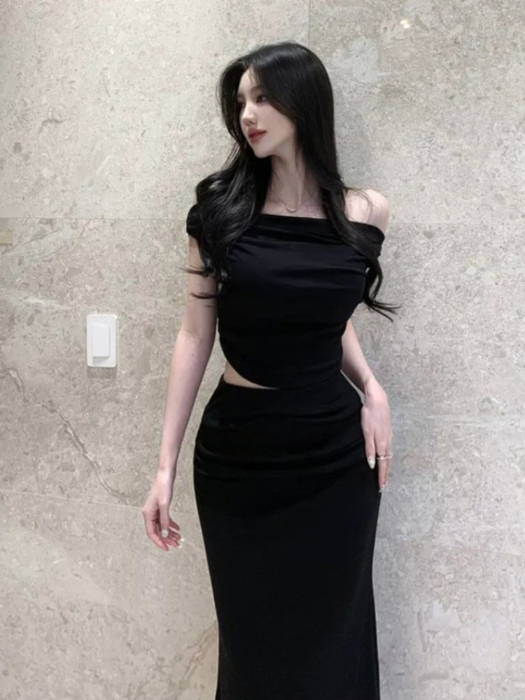 Women'S Fashion Korea - ชุดเซ็ตสองชิ้นสไตล์เกาหลี ดีไซน์ใหม่ปี 2026 จากทงแดมุน ทรงเข้ารูป คอผูก