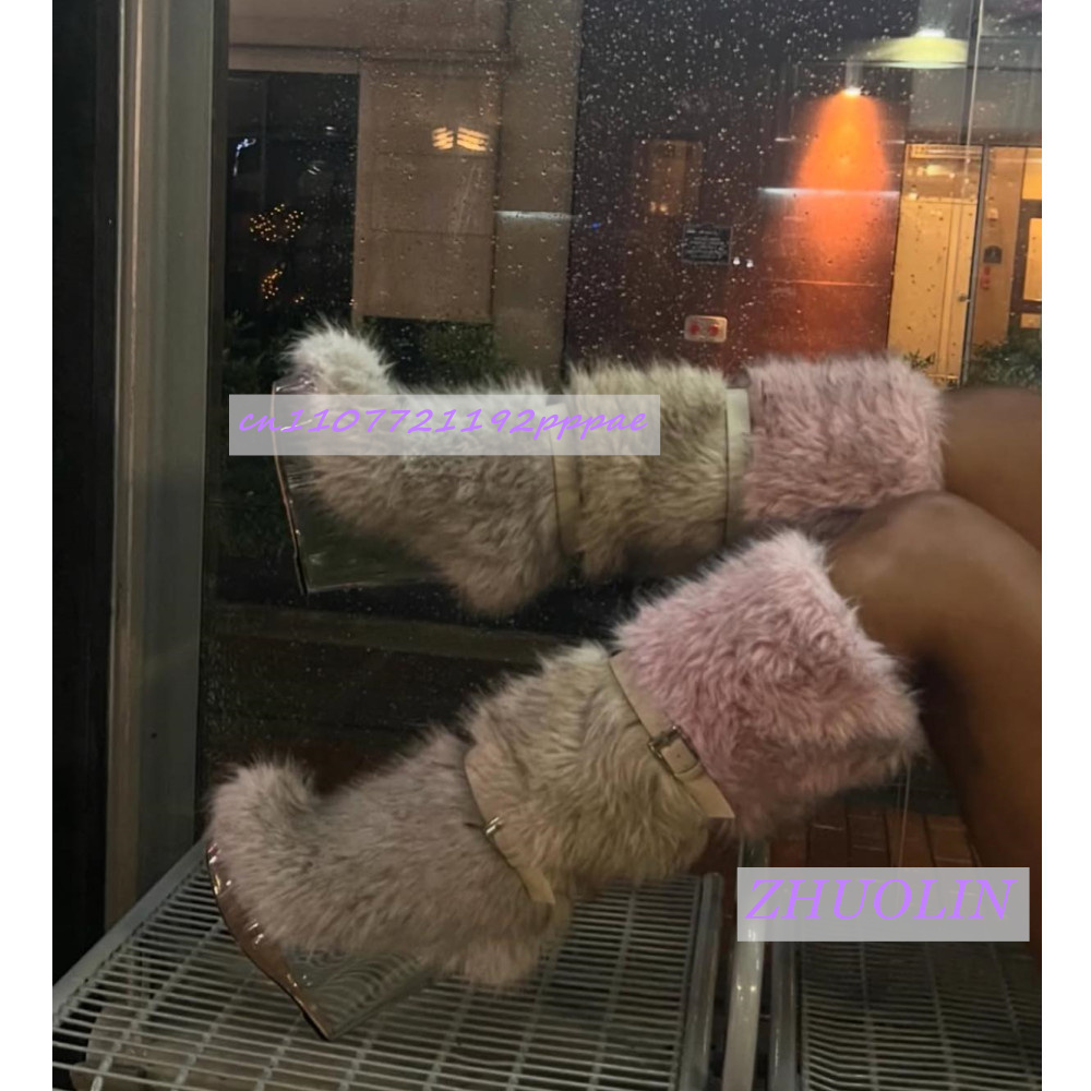 รองเท้าบูทส้นเตารีดแบบโปร่งใสแ - Women'S Fashion Knee High Boots บทวิจารณ์และราคา