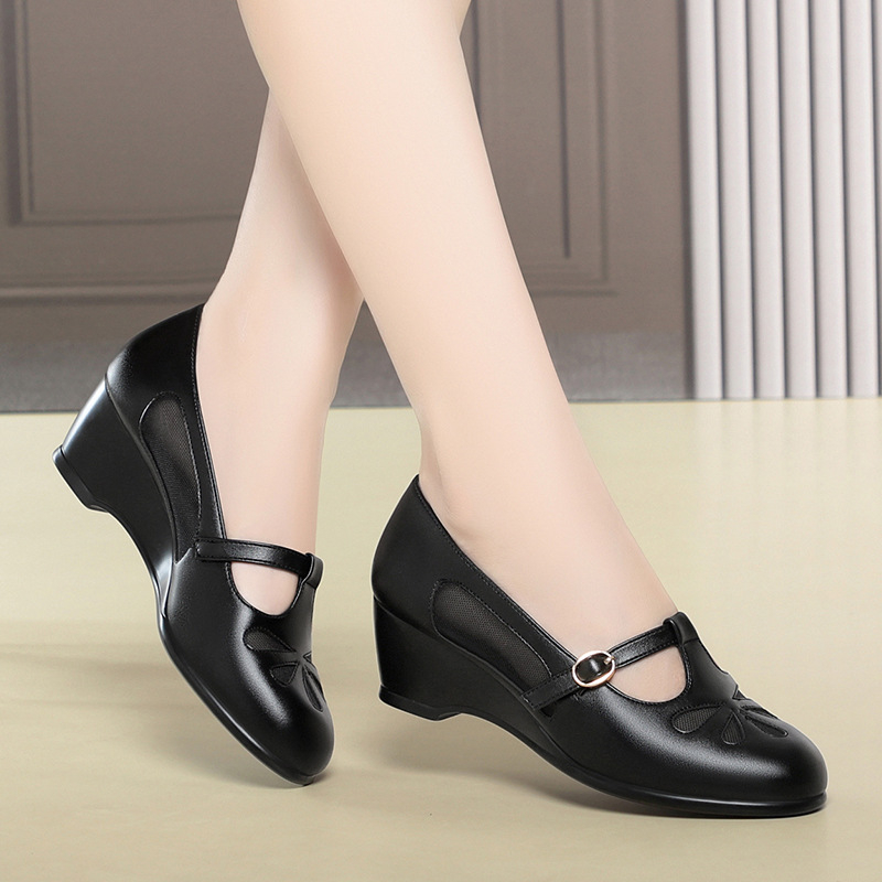 รองเท้าส้นเตารีดแบบตาข่ายสำหรั - Women'S Fashion Shoes บทวิจารณ์และราคา