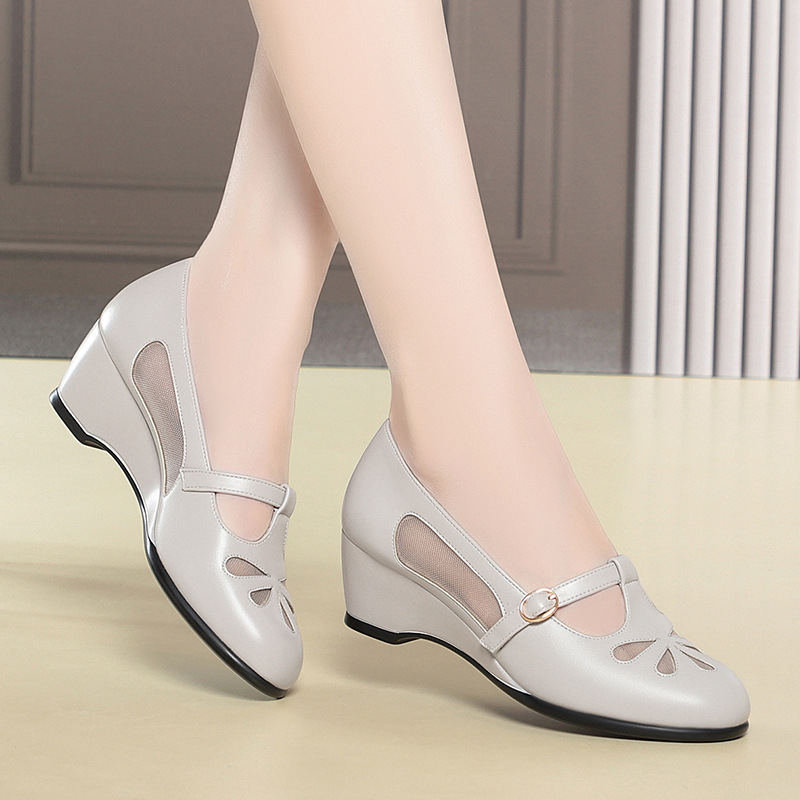 รองเท้าส้นเตารีดแบบตาข่ายสำหรั - Women'S Fashion Shoes บทวิจารณ์และราคา