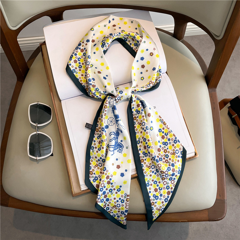 ผ้าพันคอไหมพิมพ์ลายแฟชั่นสำหรั - Women Fashion Necktie บทวิจารณ์และราคา