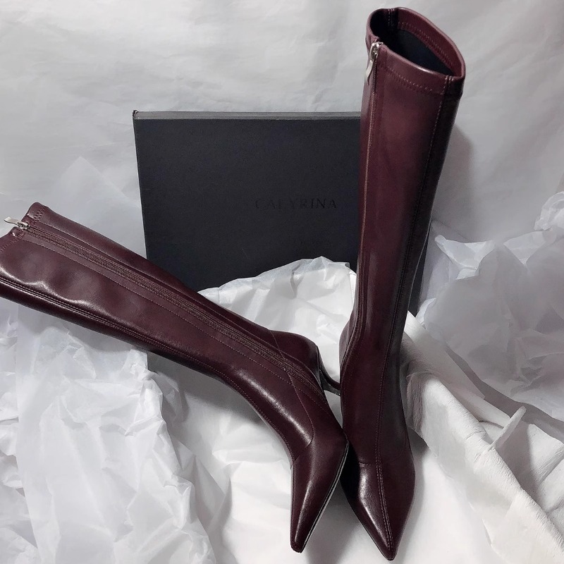 รองเท้าบูทแฟชั่นส้นเข็มสำหรับผ - Women'S Fashion Knee High Boots บทวิจารณ์และราคา