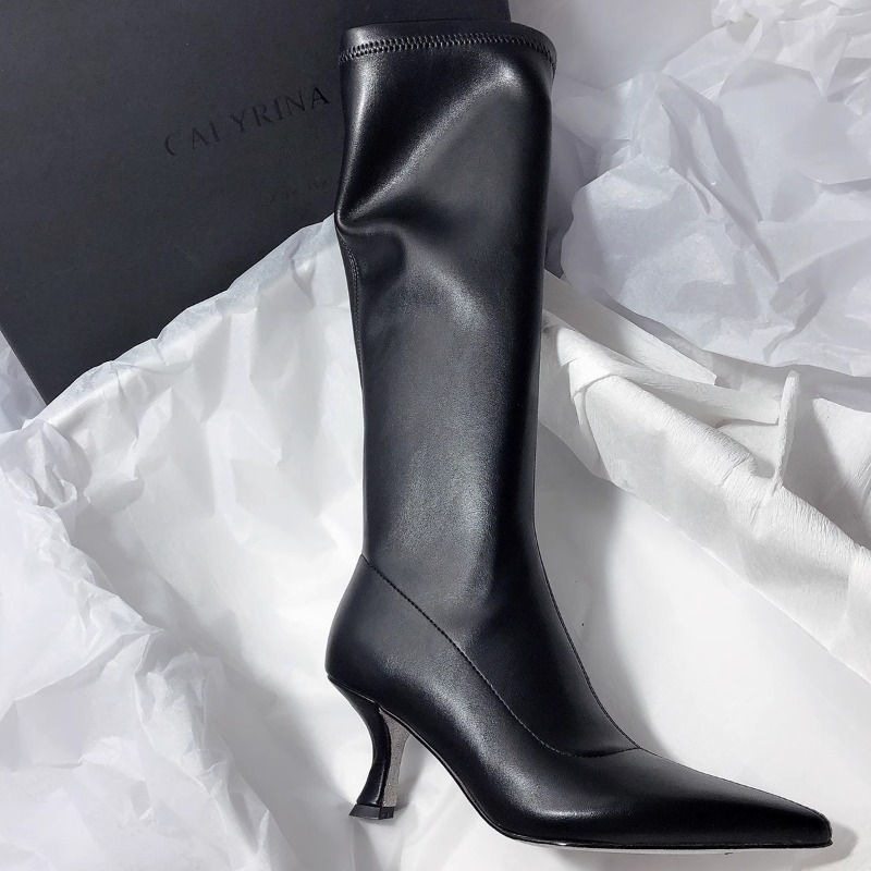 รองเท้าบูทแฟชั่นส้นเข็มสำหรับผ - Women'S Fashion Knee High Boots บทวิจารณ์และราคา